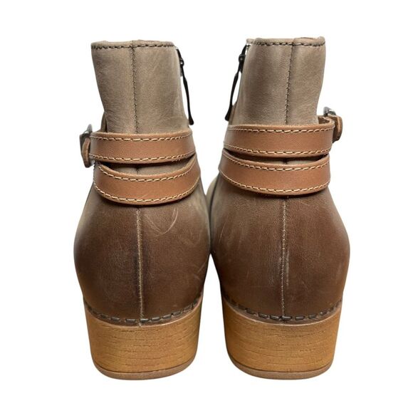 NEW Dansko Womens Size 37 / US 6.5 Taupe Tan Burnished Nubuck Brook Bootie Boot - Picture 6 of 10
